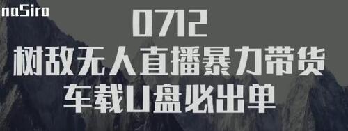 树敌‮习研‬社抖音无人直播暴力带货车载U盘必出单，单号单日产出300纯利润-16888副业资讯