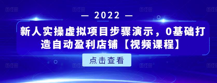 新人实操虚拟项目步骤演示，0基础打造自动盈利店铺【视频课程】-16888副业资讯